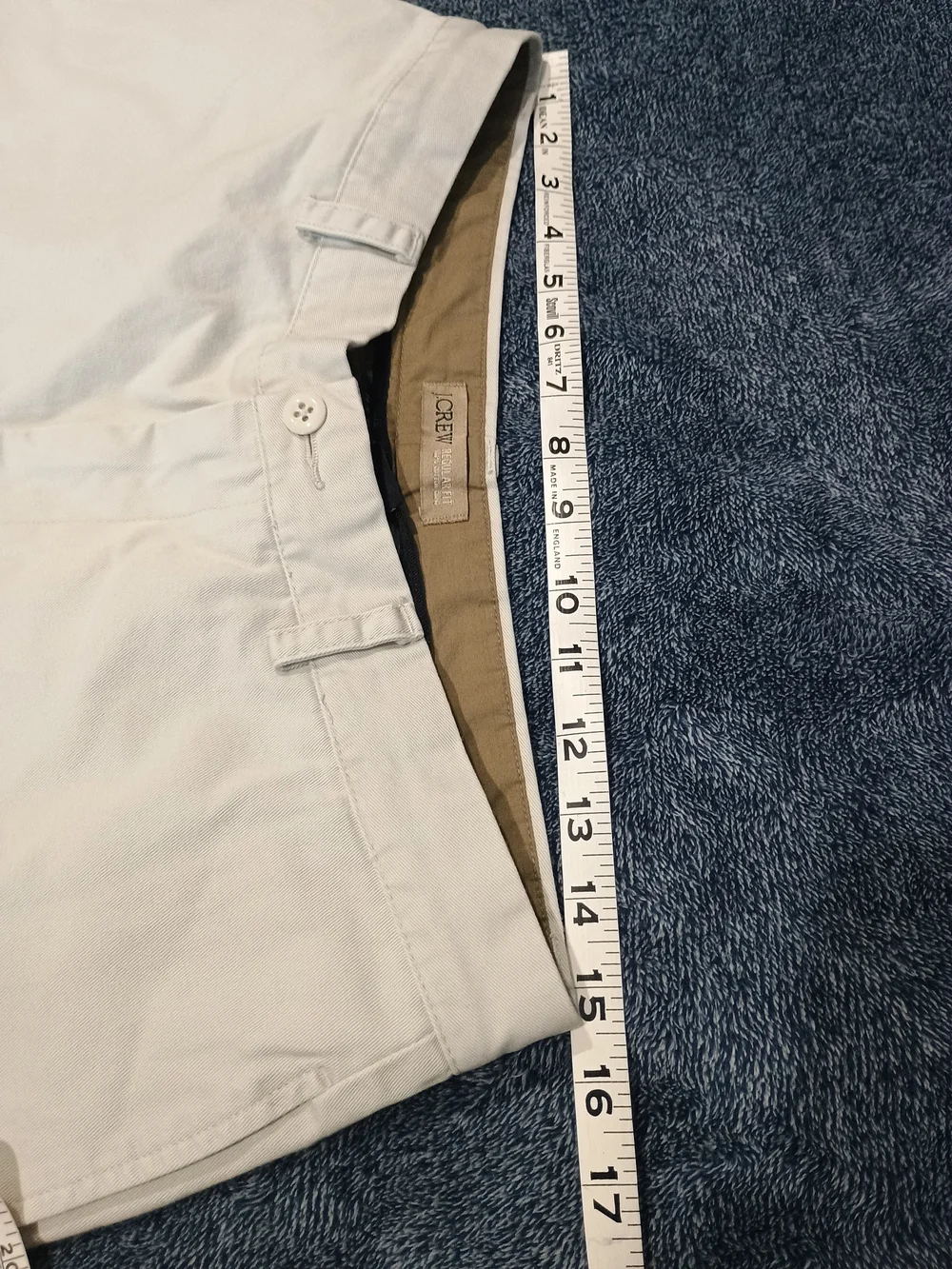 J. Crew Men's Cream Straight-Leg Chinos